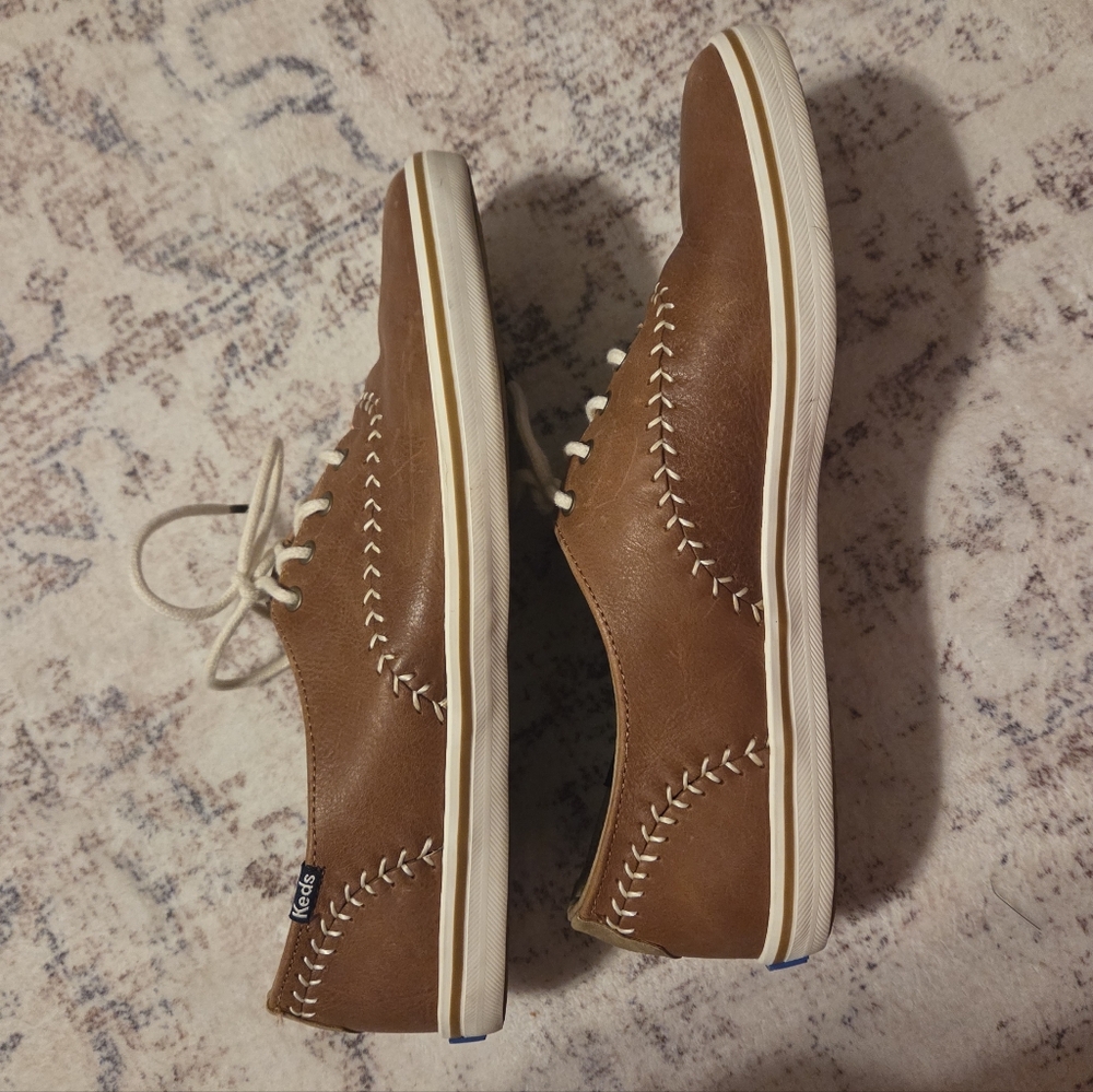 Keds Champion Pennant Leather Baseball Stitch Shoes - Picture 6 of 9